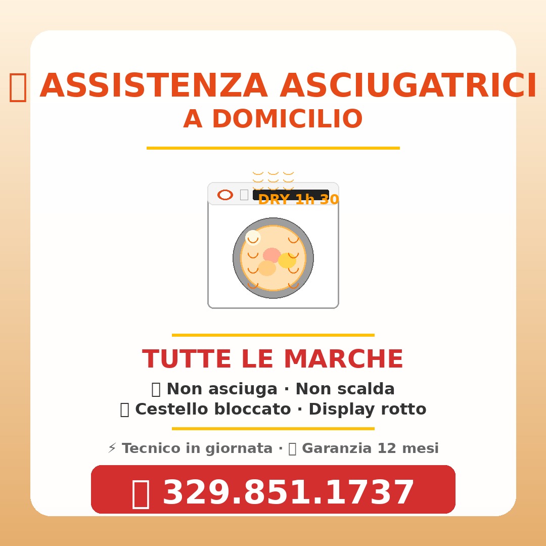 Assistenza Asciugatrici provincia Varese